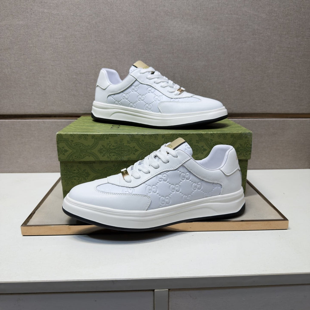 Gucci Men's Embossed Low-Top Sneakers